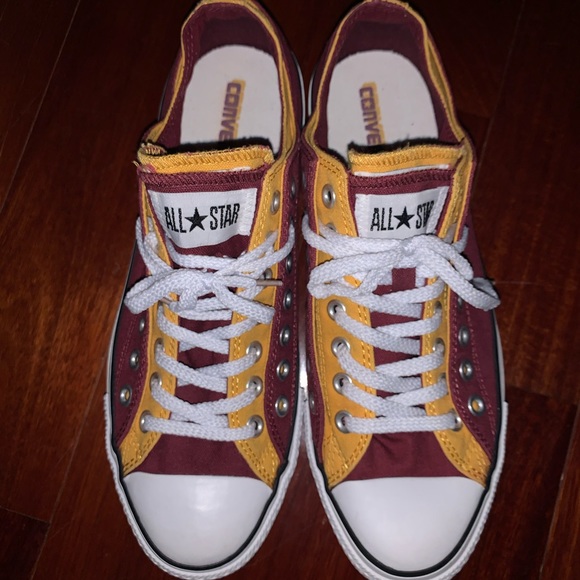 BRAND NEW Converse All Star Yellow & Red Lowtops - Picture 3 of 7